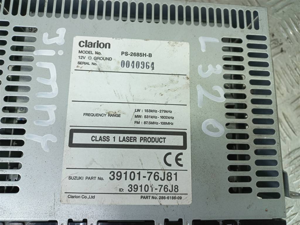 магнитола SUZUKI JIMNY 1.3 4WD MT (86 л.с.)Jimny  III рестайлинг (2005—2012) Внедорожник 39101-76J81, 5120 рублей, Москва