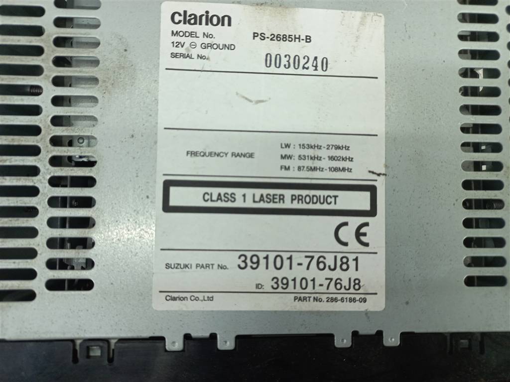 магнитола SUZUKI JIMNY 1.3 4WD MT (86 л.с.)Jimny  III рестайлинг (2005—2012) Внедорожник 39101-76J82, 3279 рублей, Москва