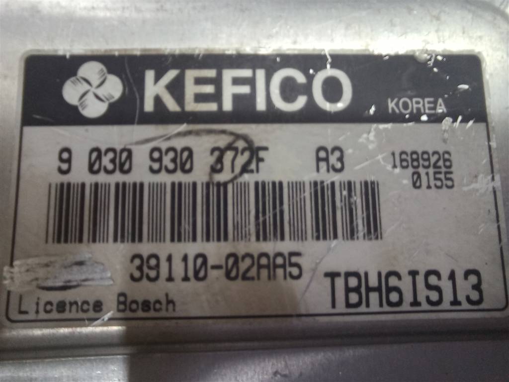 блок управления двигателем Hyundai GETZ 1.1 MT (66 л.с.)Getz  I рестайлинг (2005—2011) Хетчбэк 3911002AA5, 1550 рублей, Москва