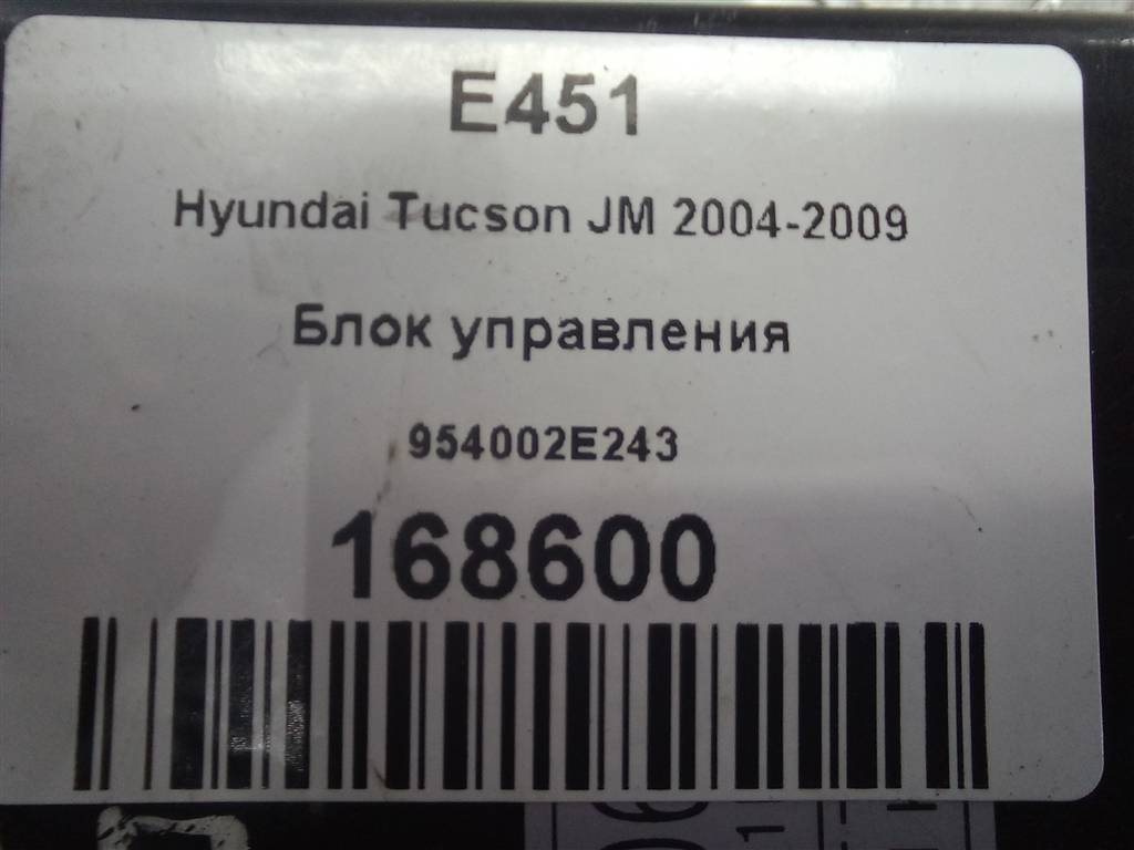 блок управления Hyundai TUCSON 2.0 MT (140 л.с.)Tucson  I (2004—2011) Внедорожник 954002E243, 980 рублей, Москва