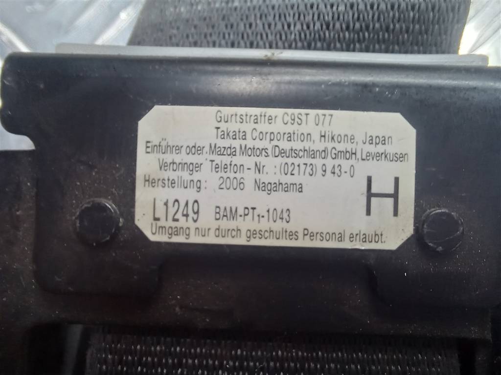 ремень безопасности MAZDA 6  GJ8A57L90A10, 1550 рублей, Москва