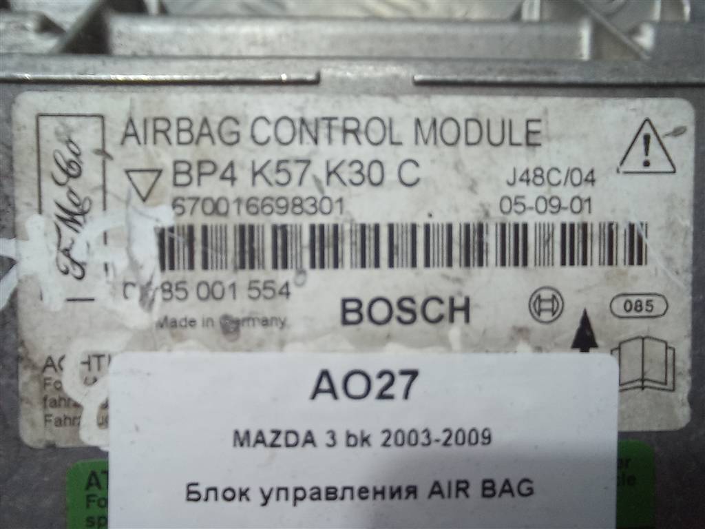 блок управления srs (air bag) MAZDA 3  BP4K57K30C, 750 рублей, Москва