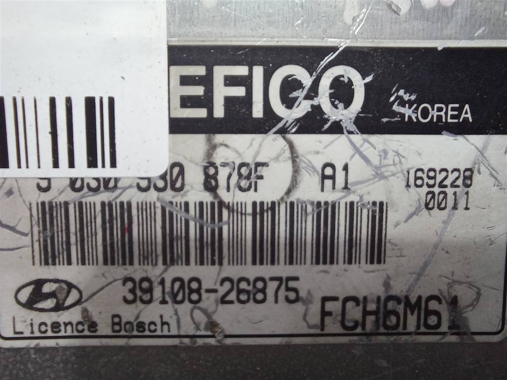 блок управления двигателем Hyundai MATRIX 1.6 MT (103 л.с.)Matrix  I рестайлинг (2005—2008) Минивэн 3910826875, 5000 рублей, Москва