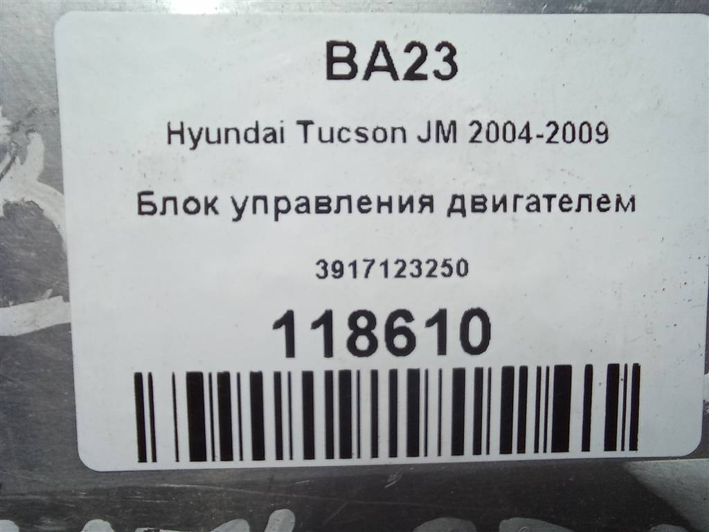 блок управления двигателем Hyundai TUCSON 2.0 MT (140 л.с.)Tucson  I (2004—2011) Внедорожник 3917123250, 2700 рублей, Москва