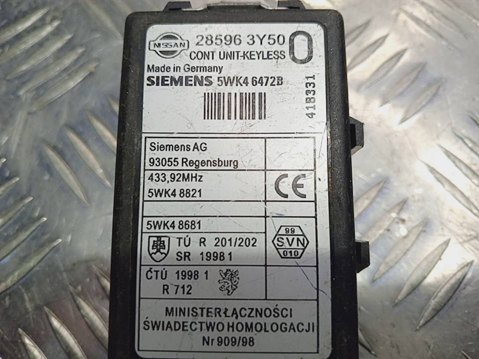 блок управления NISSAN X-TRAIL  285963Y500, 980 рублей, Москва