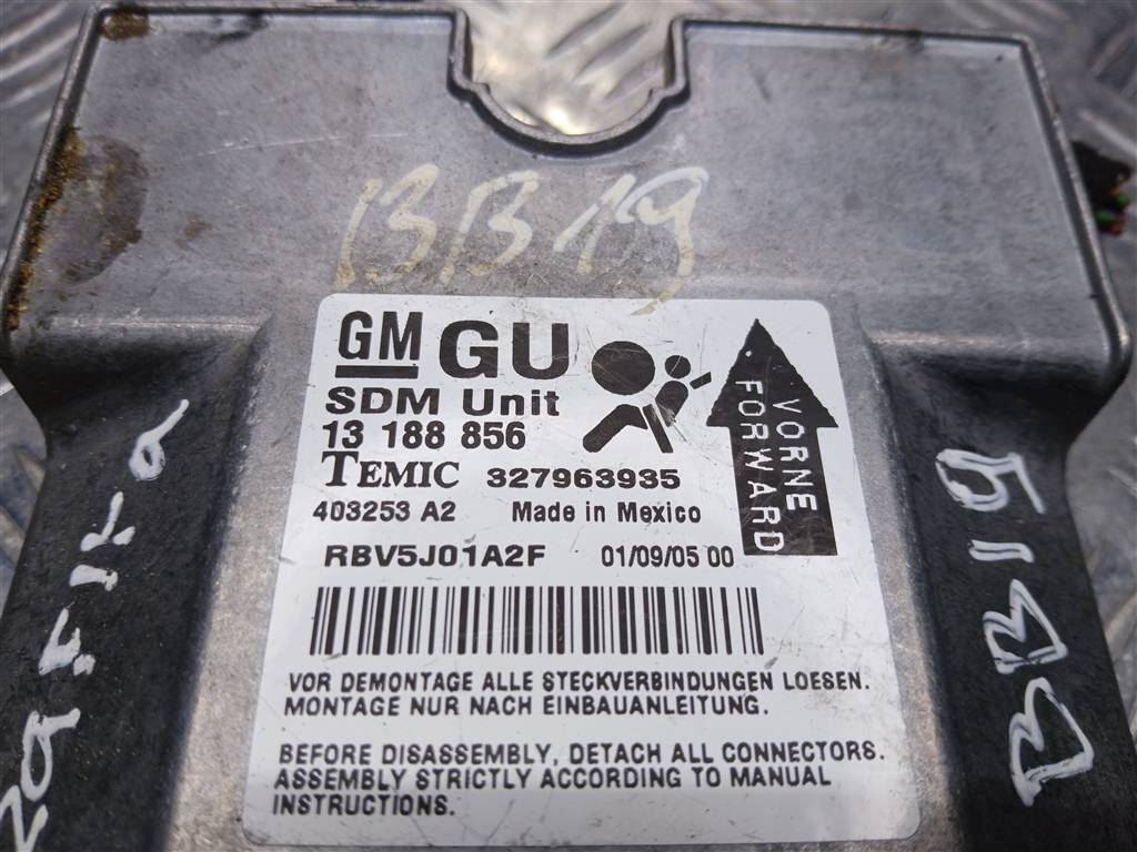 блок управления srs (air bag) Opel Zafira  13188856, 980 рублей, Москва