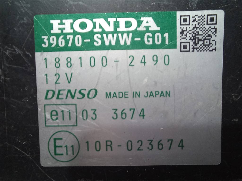 блок управления парктрониками HONDA CR-V 2.0 AT (150 л.с.)CR-V  III (2006—2009) Внедорожник 39670SWWG01, 630 рублей, Москва