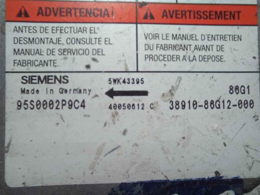 блок управления srs (air bag) SUZUKI IGNIS 1.3 MT (93 л.с.)Ignis  II (2003—2008) Хетчбэк 3891086G12, 2130 рублей, Москва