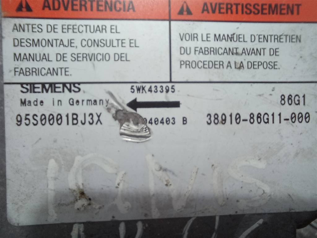 блок управления srs (air bag) SUZUKI IGNIS 1.5 MT (99 л.с.)Ignis  II (2003—2008) Хетчбэк 3891086G12, 2130 рублей, Москва