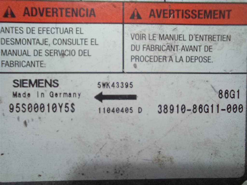 блок управления srs (air bag) SUZUKI IGNIS 1.5 MT (99 л.с.)Ignis  II (2003—2008) Хетчбэк 3891086G12, 2130 рублей, Москва