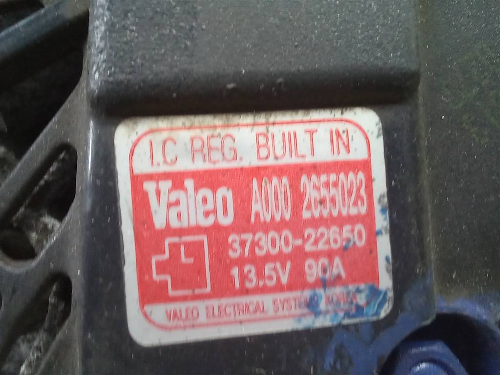 генератор Hyundai GETZ 1.4 AT (97 л.с.)Getz  I рестайлинг (2005—2011) Хетчбэк 3730022650, 9600 рублей, Москва