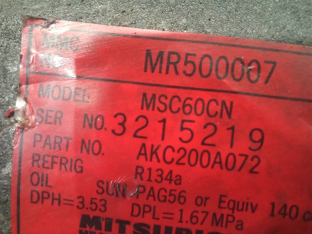 компрессор кондиционера MITSUBISHI Space Star  MR460070, 3510 рублей, Москва