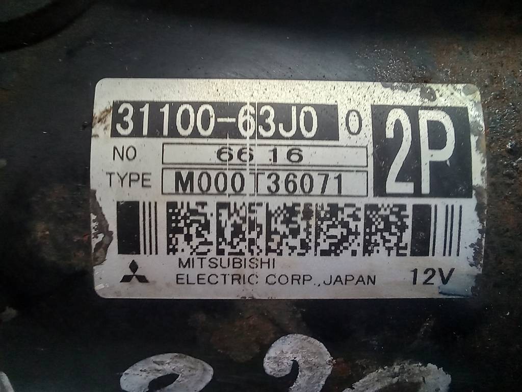 стартер SUZUKI JIMNY 1.3 4WD MT (86 л.с.)Jimny  III рестайлинг (2005—2012) Внедорожник 3110063J00, 5690 рублей, Москва