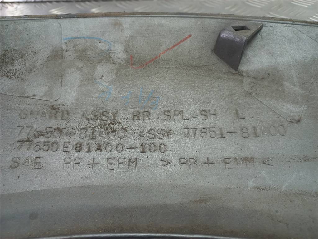 накладка крыла заднего SUZUKI JIMNY 1.3 MT (85 л.с.)Jimny  III рестайлинг (2005—2012) Внедорожник 7765081A00, 2700 рублей, Москва