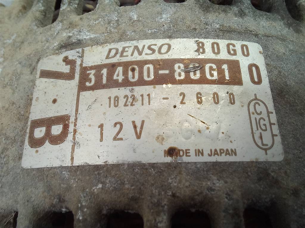 генератор SUZUKI JIMNY 1.3 MT (85 л.с.)Jimny  III рестайлинг (2005—2012) Внедорожник 3140080G11, 11900 рублей, Москва