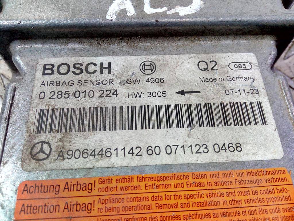 блок управления srs (air bag) MERCEDES-BENZ Vito  A9064461142, 1320 рублей, Москва