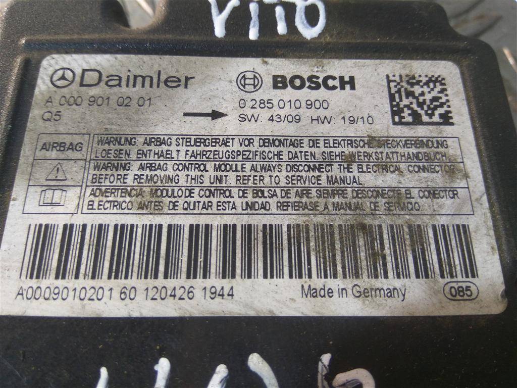 блок управления srs (air bag) MERCEDES-BENZ Vito  A0009010201, 1550 рублей, Москва
