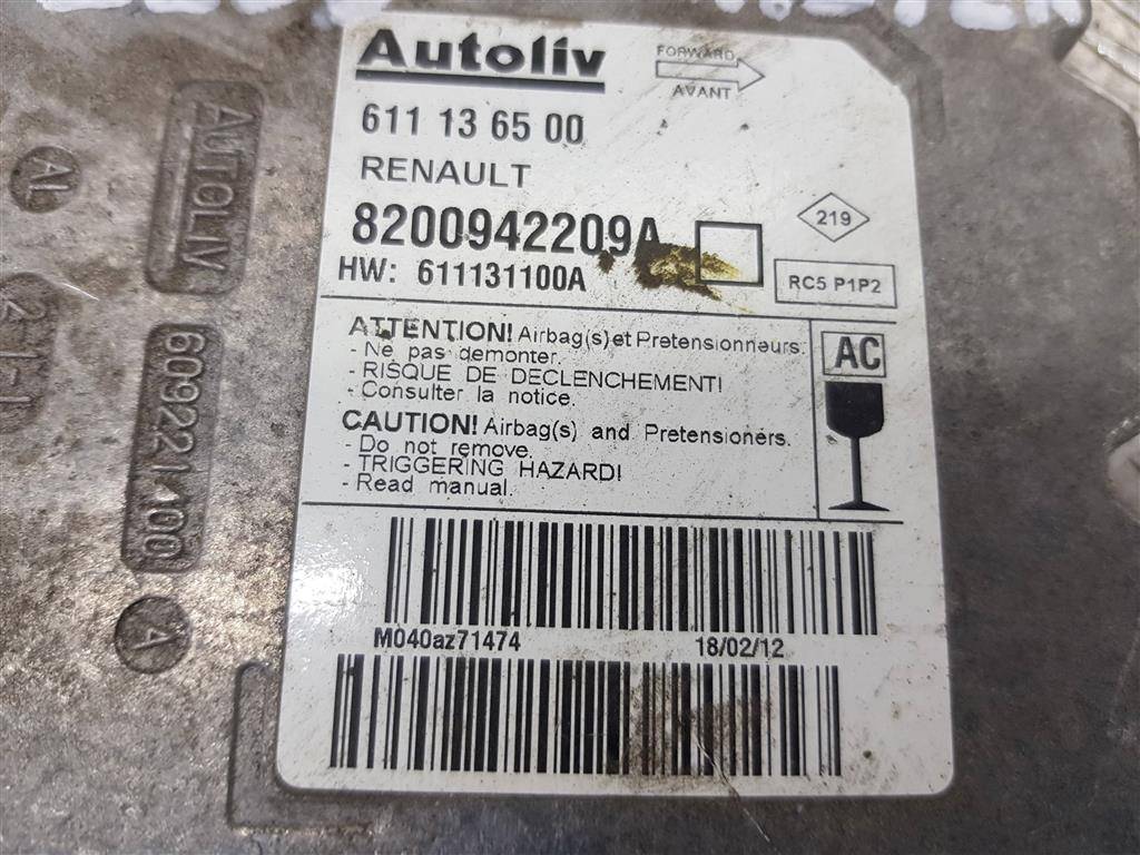 блок управления srs (air bag) Renault Master  8200942209A, 2130 рублей, Москва