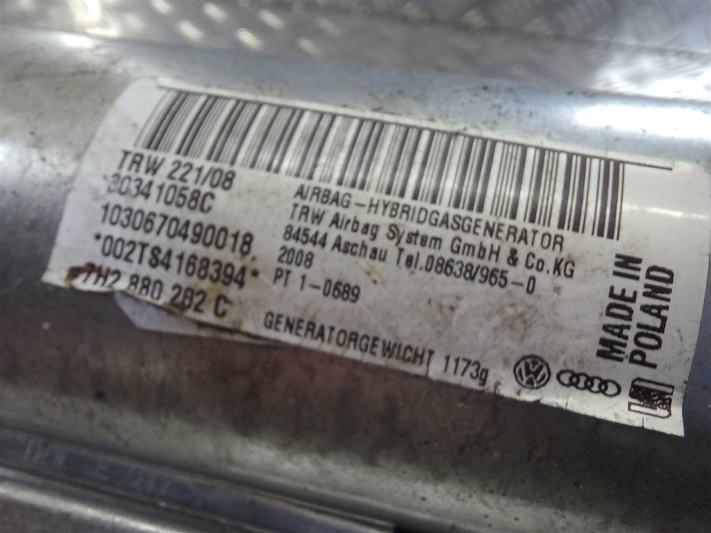 подушка безопасности пассажира Volkswagen Transporter  7H2880202C, 2700 рублей, Москва