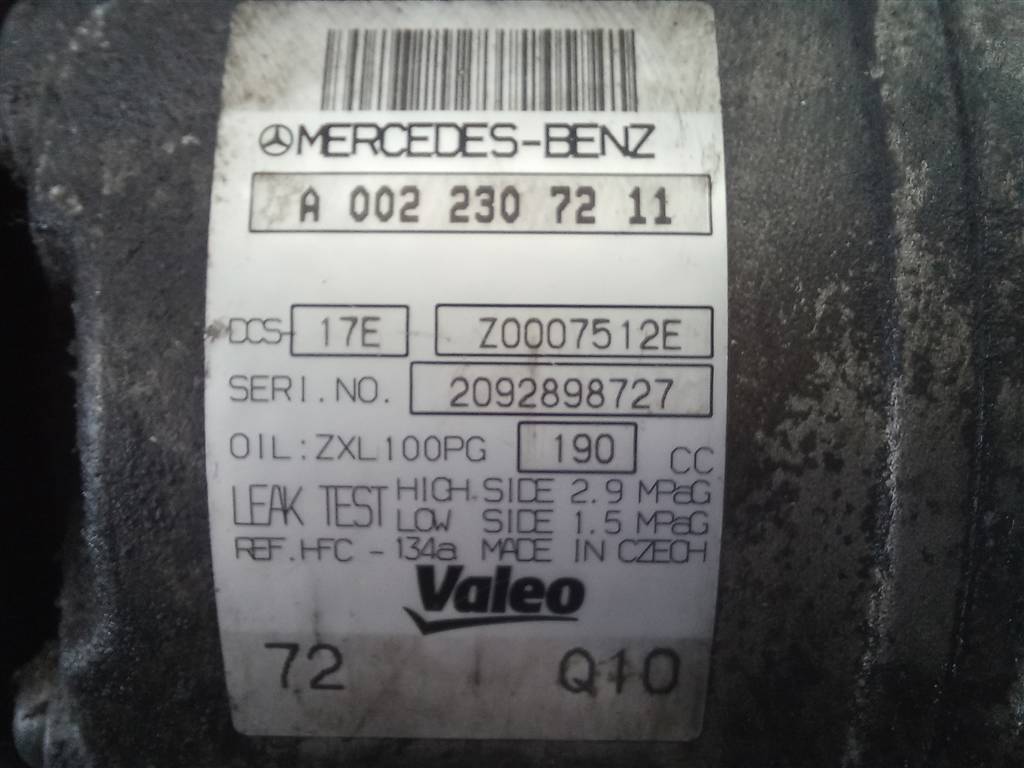 компрессор кондиционера MERCEDES-BENZ Vito  A0022307211, 23400 рублей, Москва