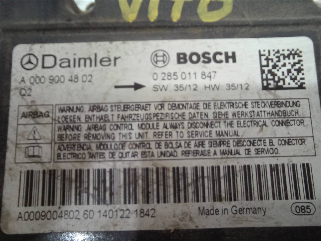 блок управления srs (air bag) MERCEDES-BENZ Vito  A0009004802, 2130 рублей, Москва