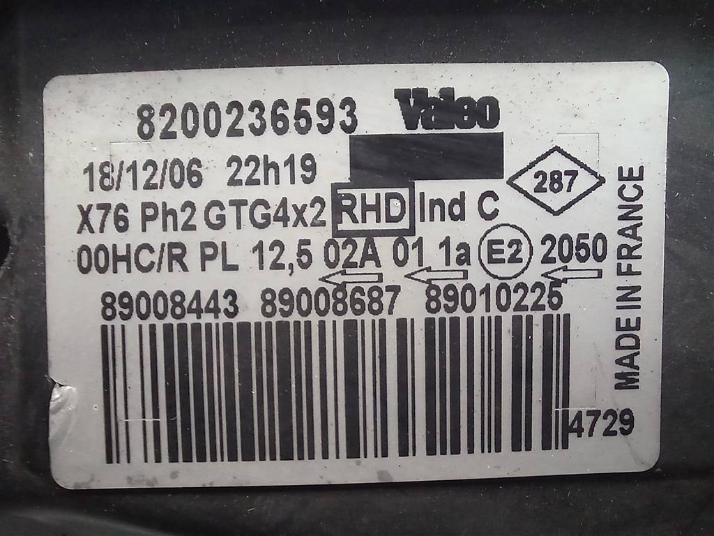 фара Renault Kangoo  260609818R, 5000 рублей, Москва