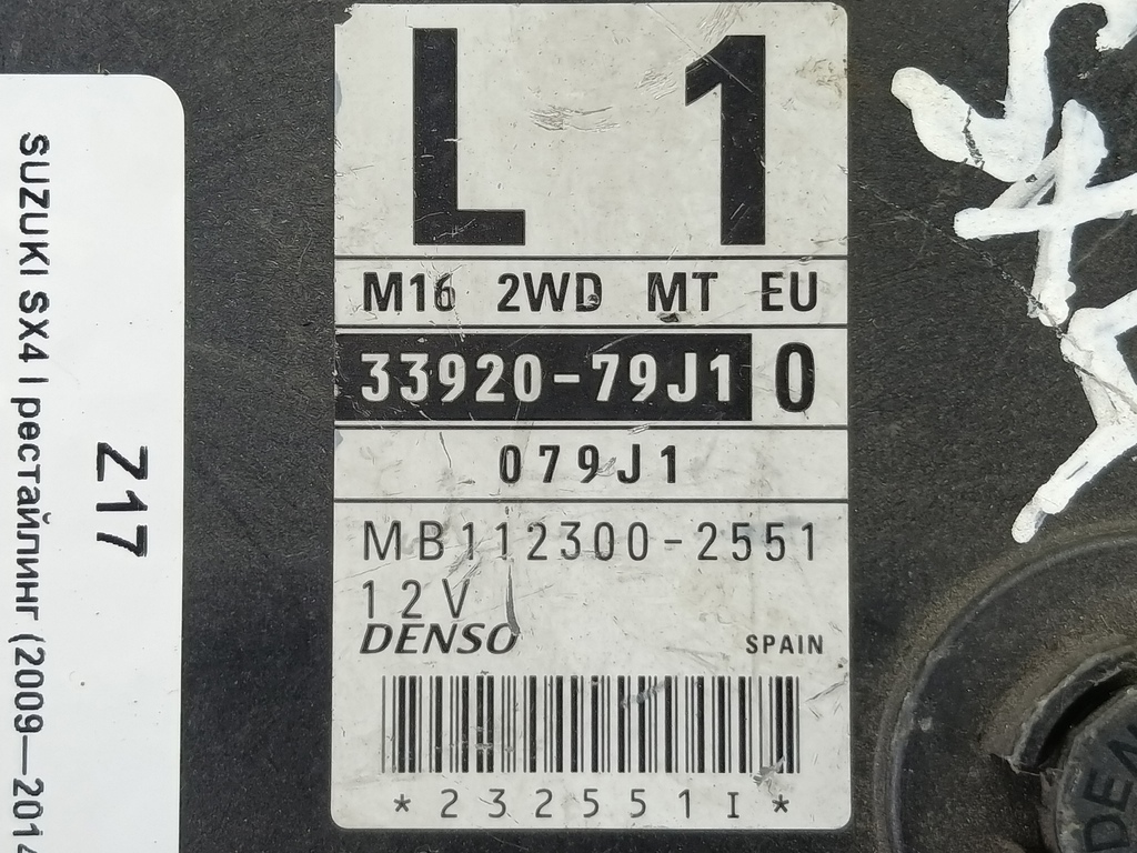 блок управления двигателем SUZUKI SX4 1.6 MT (125 л.с.)Swift  III (2004—2011) Хетчбэк 33920-79J10, 2130 рублей, Москва