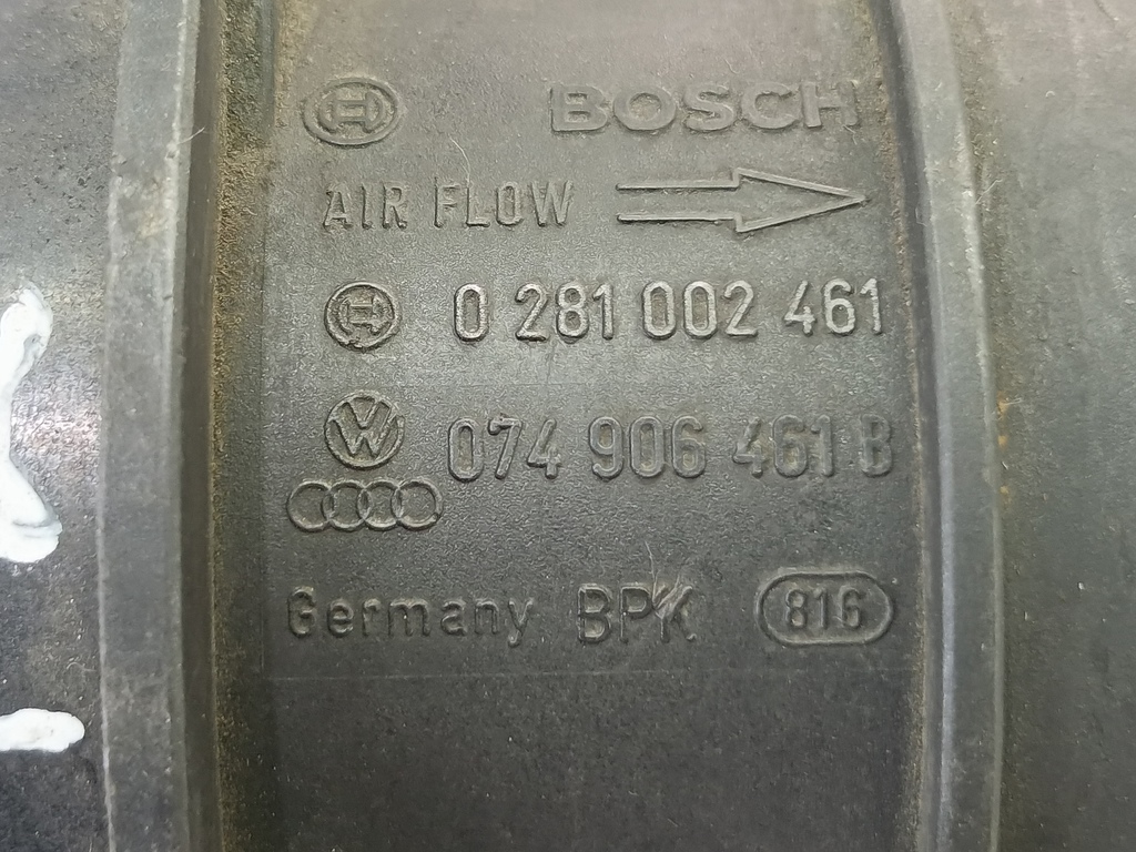 расходомер воздуха (дмрв) SKODA SUPERB 2.8 AT (193 л.с.)Superb  I (2001—2006) Седан 074906461B, 7530 рублей, Москва