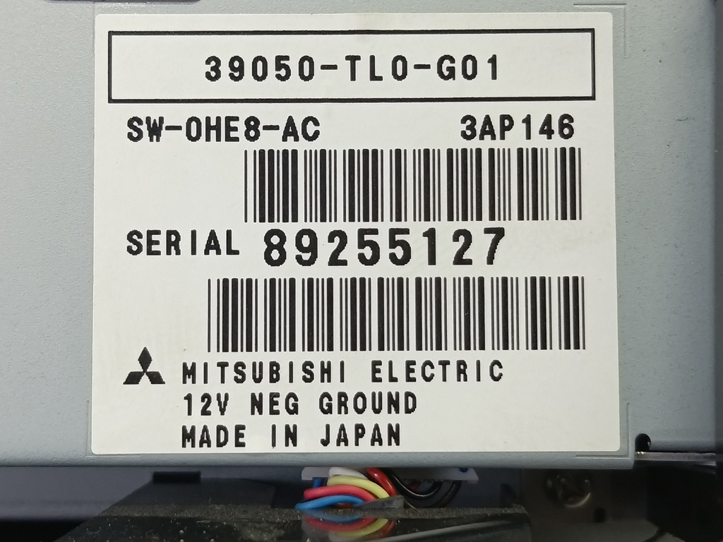 магнитола HONDA Accord 2.4 AT (177 л.с.)Accord  VIII (2007—2011) Седан 39050TL0G01ZA, 2820 рублей, Москва