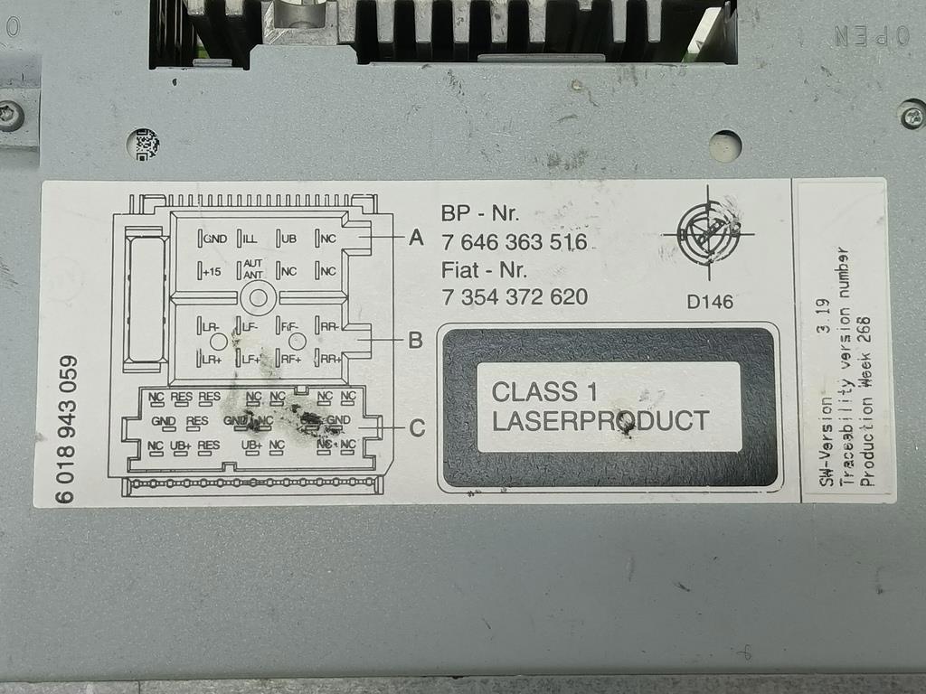 магнитола Fiat Doblo 1.4 MT (77 л.с.)Doblo  I рестайлинг (2005—2015) Минивэн 735437262, 860 рублей, Москва