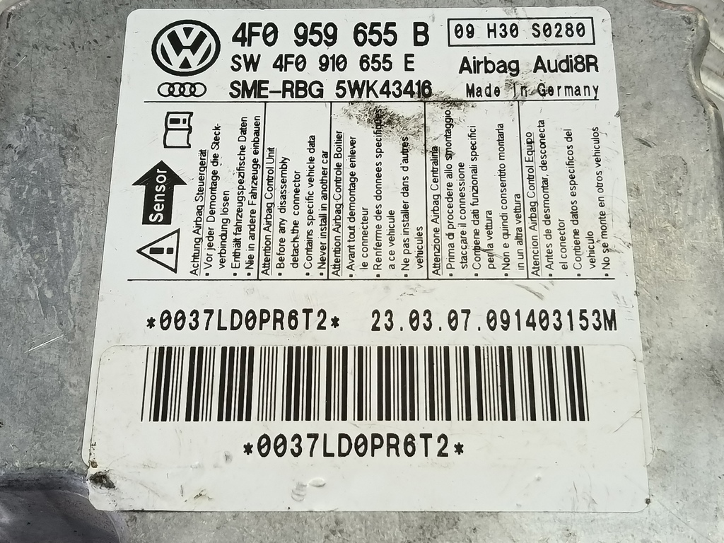 блок управления srs (air bag) AUDI A6  4F0959655B, 630 рублей, Москва