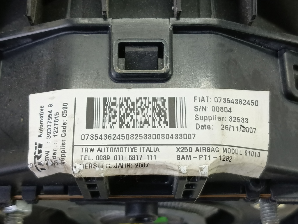 подушка безопасности водителя Citroen Jumper  4112KE, 3160 рублей, Москва