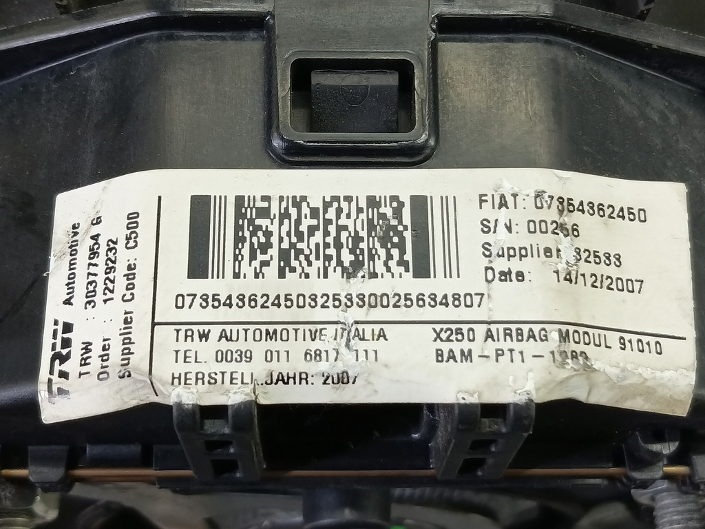 подушка безопасности водителя Citroen Jumper 2.2 Hdi MT (109 л.с.)Jumper  II (2006—2013) Фургон 4112KE, 3160 рублей, Москва