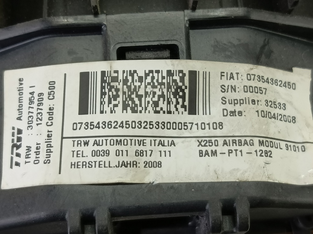 подушка безопасности водителя Citroen Jumper  4112KE, 3160 рублей, Москва