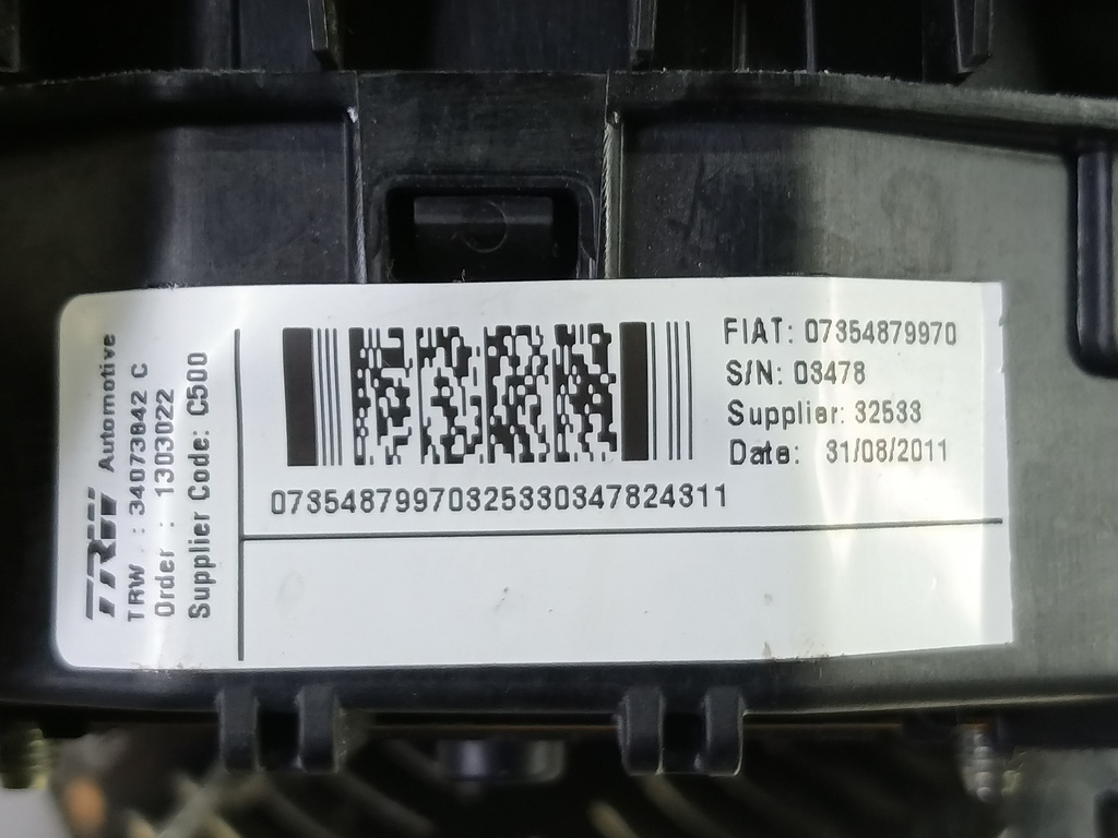 подушка безопасности водителя Citroen Jumper  1607077380, 2700 рублей, Москва