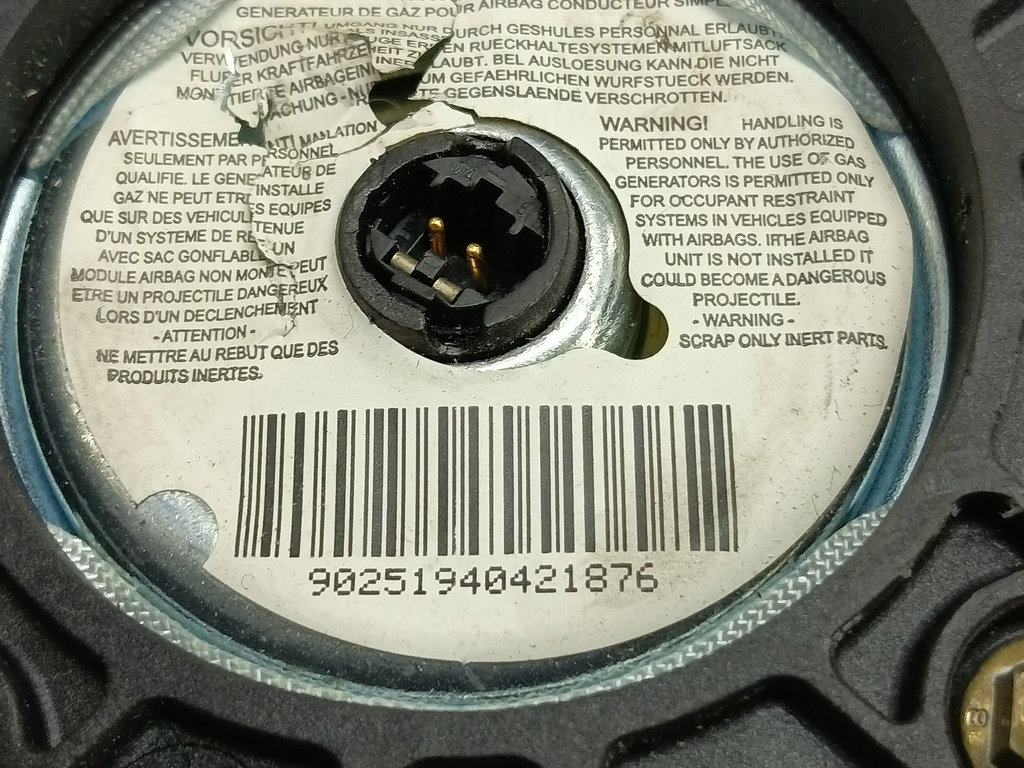 подушка безопасности водителя Citroen Berlingo  4112KX, 1320 рублей, Москва