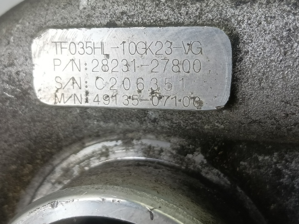 турбина Hyundai SANTA FE  2823127800, 8450 рублей, Москва