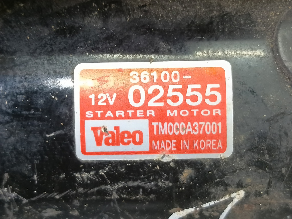 стартер Hyundai GETZ 1.1 MT (66 л.с.)Getz  I рестайлинг (2005—2011) Хетчбэк 361000-2555, 4430 рублей, Москва