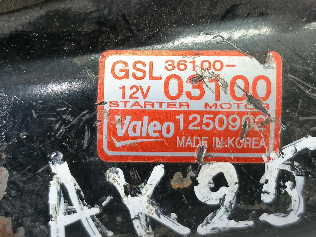 стартер Hyundai I20 1.3 MT (78 л.с.)i20  I (2008—2012) Хетчбэк 36100-03100, 5000 рублей, Москва