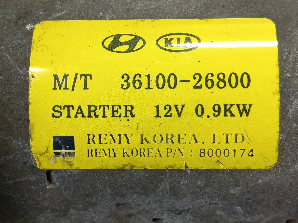 стартер Kia RIO  3610026810, 5230 рублей, Москва