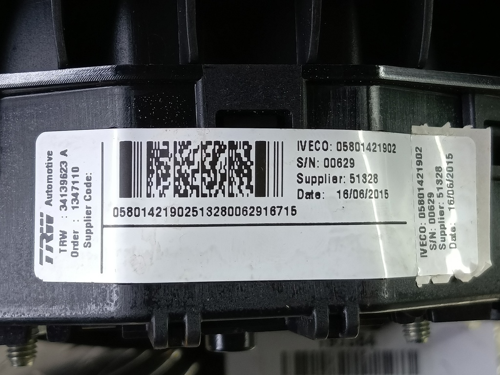 подушка безопасности водителя Iveco Daily 2.3 D MT (126 л.с.)Daily  V (2011—2014) Пикап 5801421902, 2930 рублей, Москва