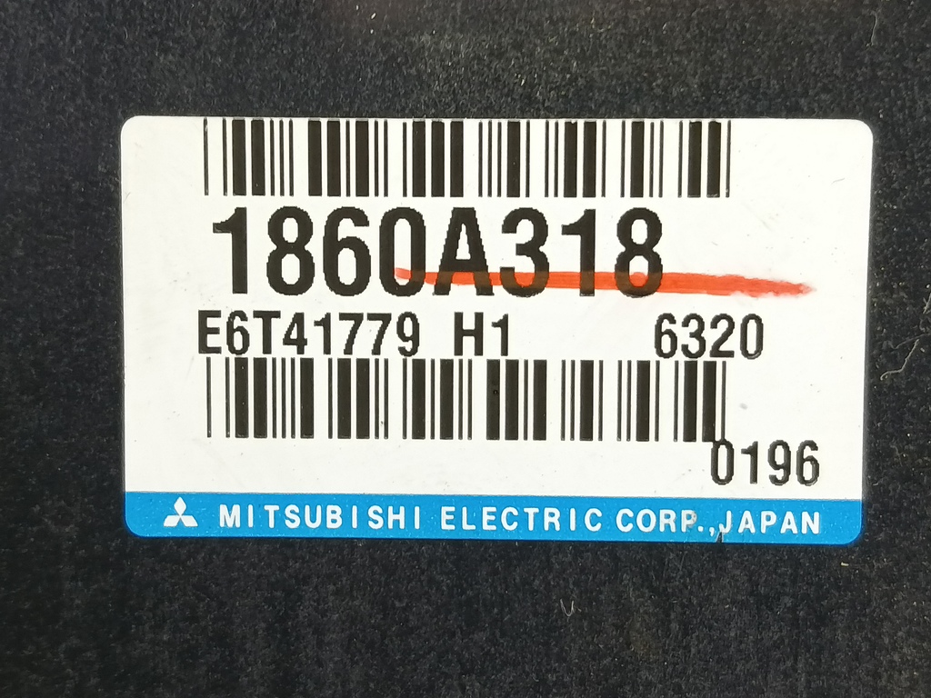 блок управления двигателем MITSUBISHI LANCER 1.6 MT (98 л.с.)Lancer  IX рестайлинг (2005—2010) Седан 1860A318, 5230 рублей, Москва