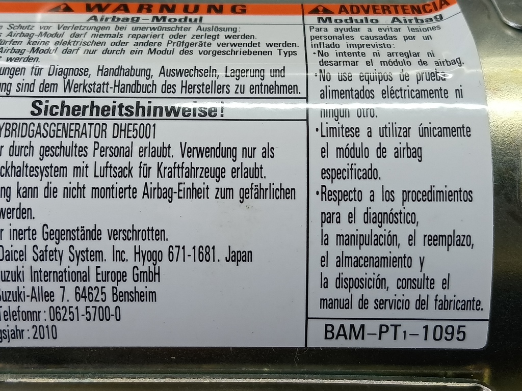 подушка безопасности пассажира SUZUKI Grand Vitara 2.4 MT (169 л.с.)Grand Vitara  II рестайлинг (2008—2012) Внедорожник 73910-65J01-ZCA, 2010 рублей, Москва